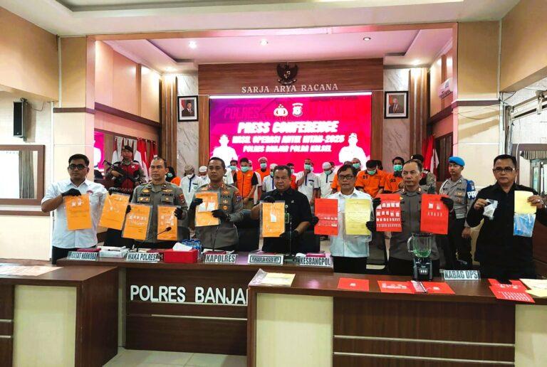 Polres Banjar Jerat Puluhan Tersangka Narkoba dalam Operasi Antik Intan 2025