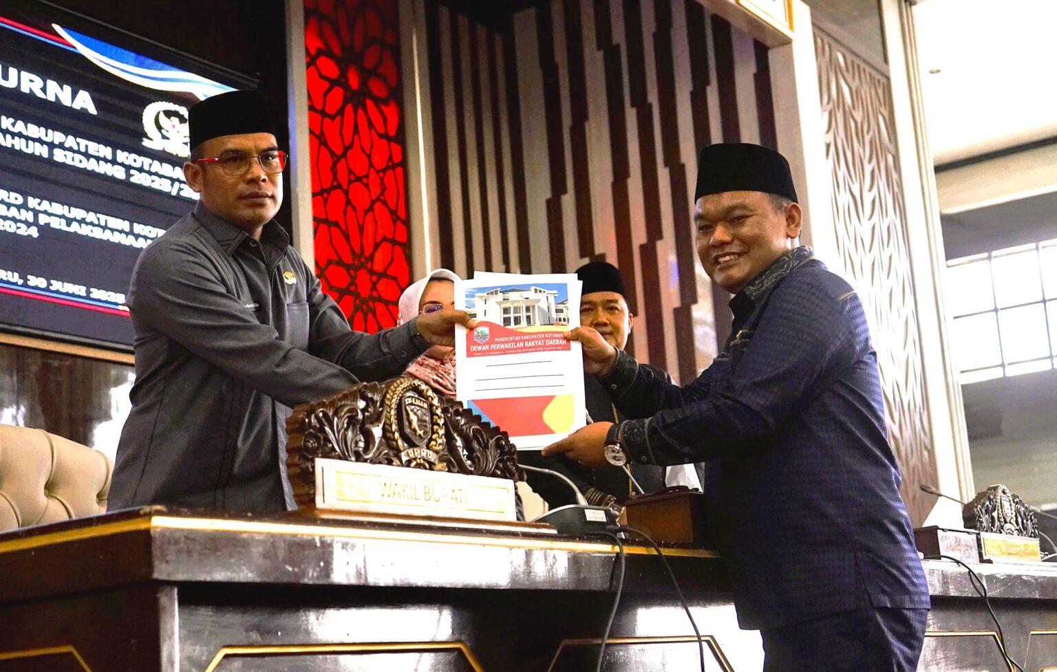 DPRD Kotabaru Setujui Raperda RTRW 2025-2044 dan Pertanggungjawaban APBD 2024