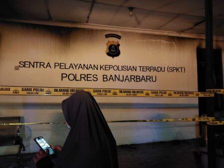 Kebakaran Polres Banjarbaru, Saksi Sebut Ada Suara Ledakan